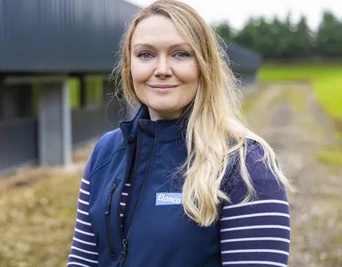 Louise Ashworth on farm 