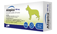 Box packaging of Atopica® for dogs