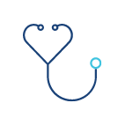 Blue stethoscope icon