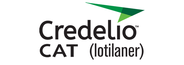 Elanco Credelio CAT (lotilaner) logo featuring the signature green Credelio triangle.