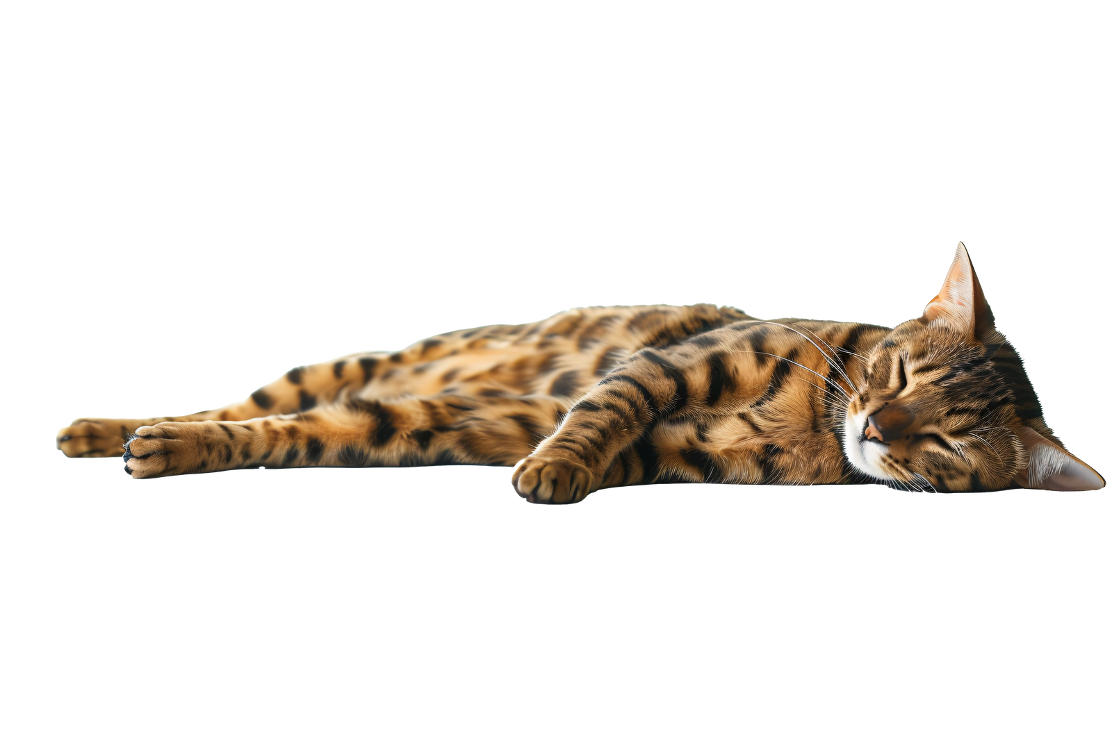 Sleeping bengal cat