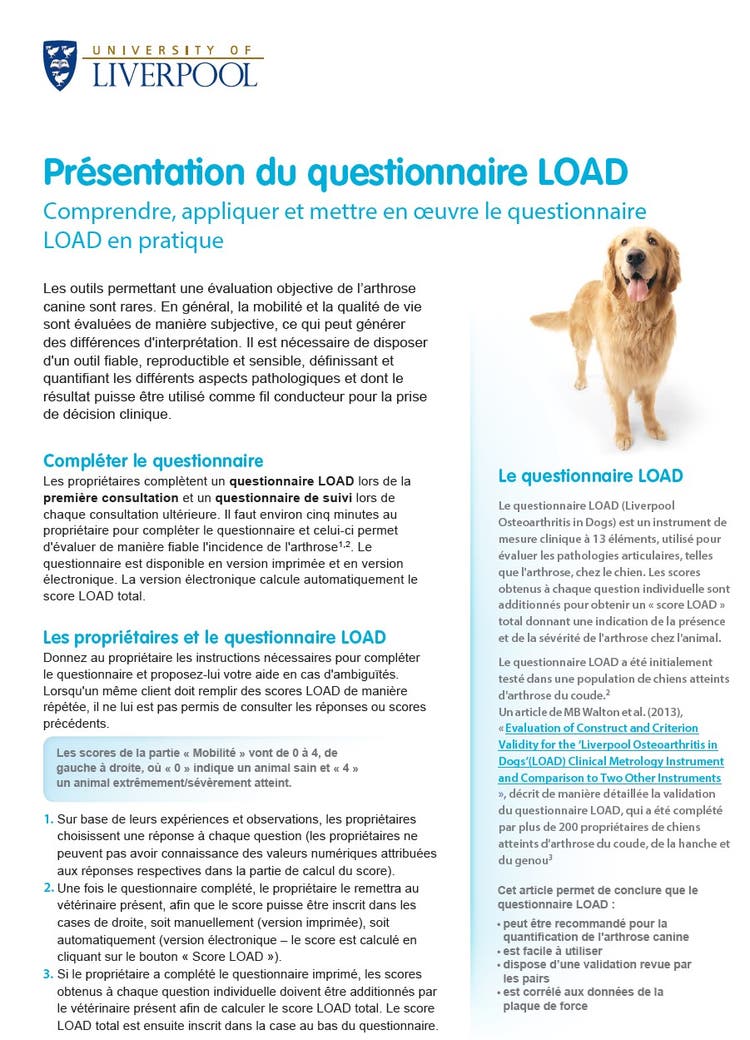 Liverpool Osteoarthritis in Dogs