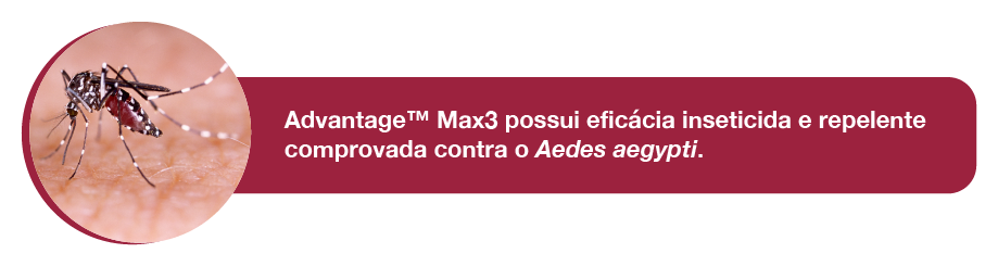 Advantage Max3 proteção contra Aedes Aegypti
