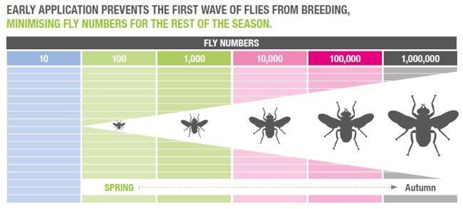 blowfly numbers increase through the season if not controlled