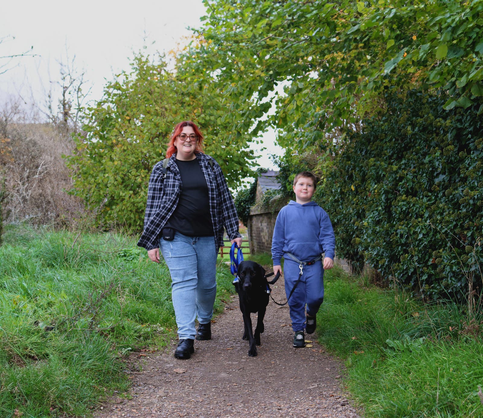 Spot and Xander walking 