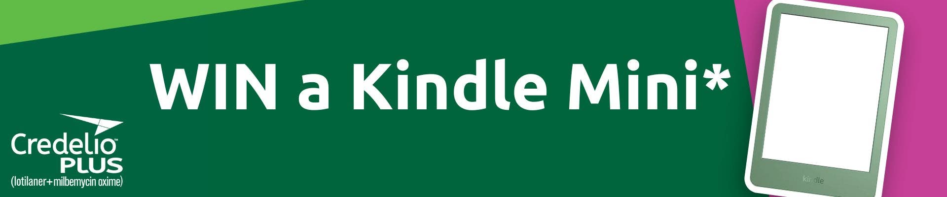 Credelio Plus Win a Kindle Mini Banner