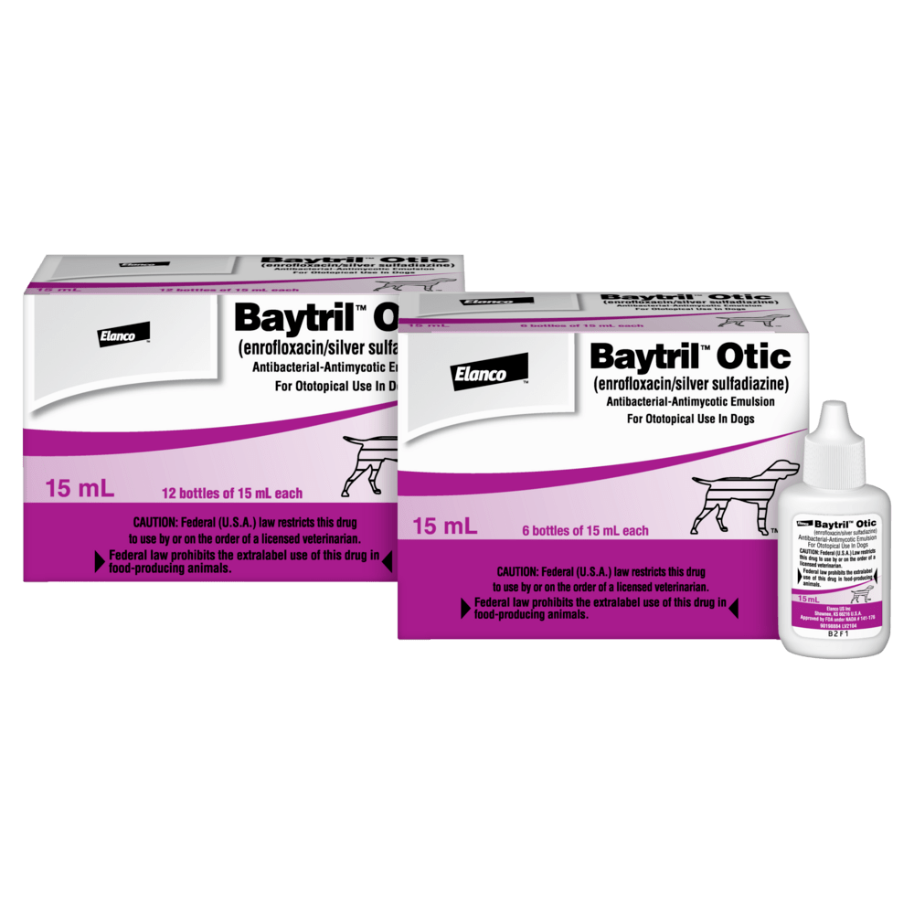 Baytril Otic Emulsion for tough canine otitis externa