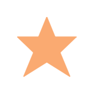 Star Icon: A simple, solid five-pointed star in a soft orange color, representing a premium rating or top feature.
