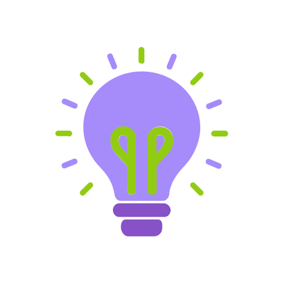 Fresh thinking lightbulb icon
