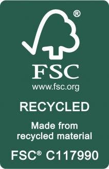 FSC green recycled with text