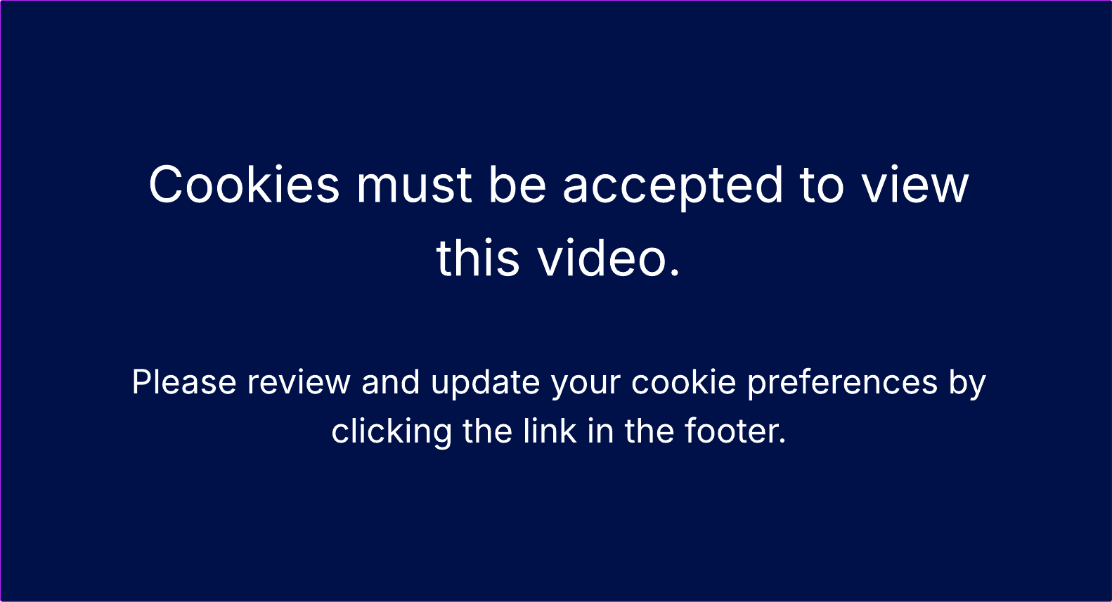 Cookies must be accepted to view this video. Please review and update your cookie preferences by clicking the link in the footer.