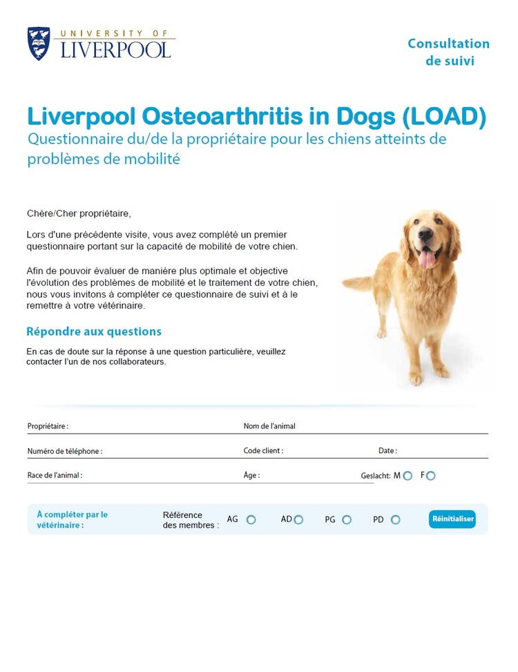 Liverpool Osteoarthritis in Dogs