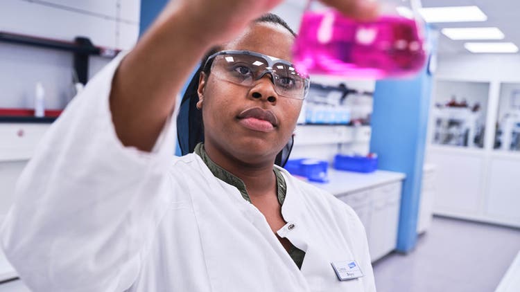 Woman in laboratory