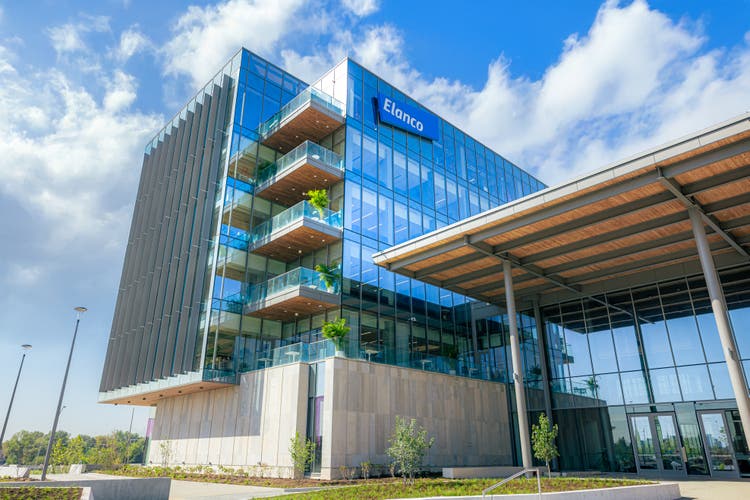 Exterior photo of Elanco global headquarter building