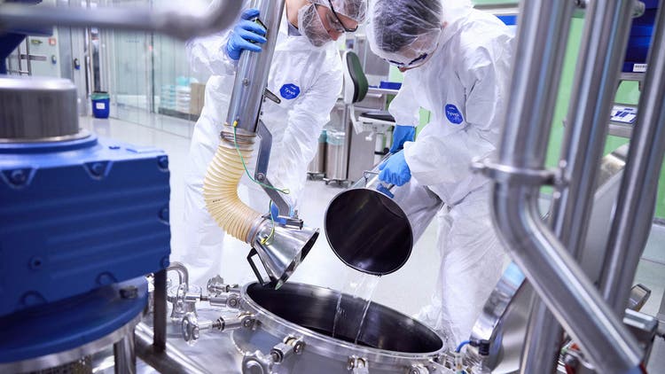Two men in laboratory