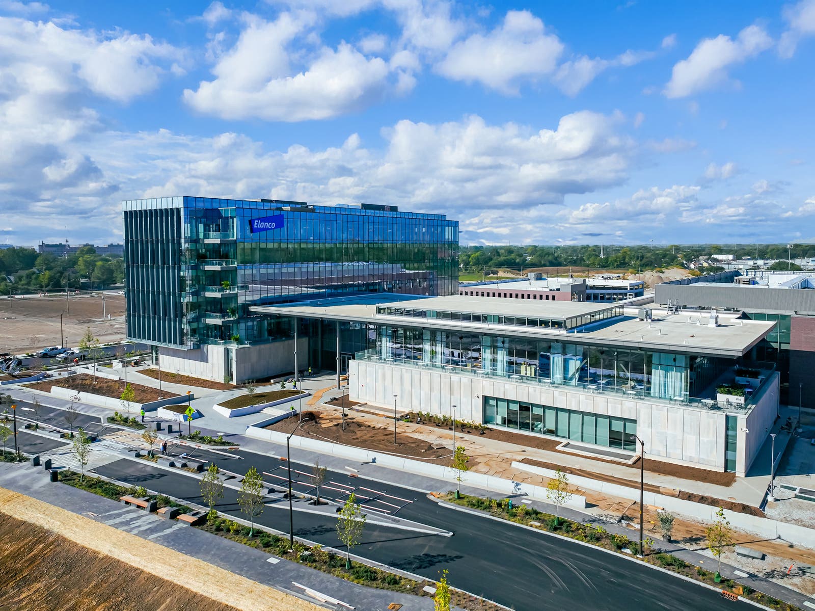 Exterior shot of Elanco global headquarters campus 