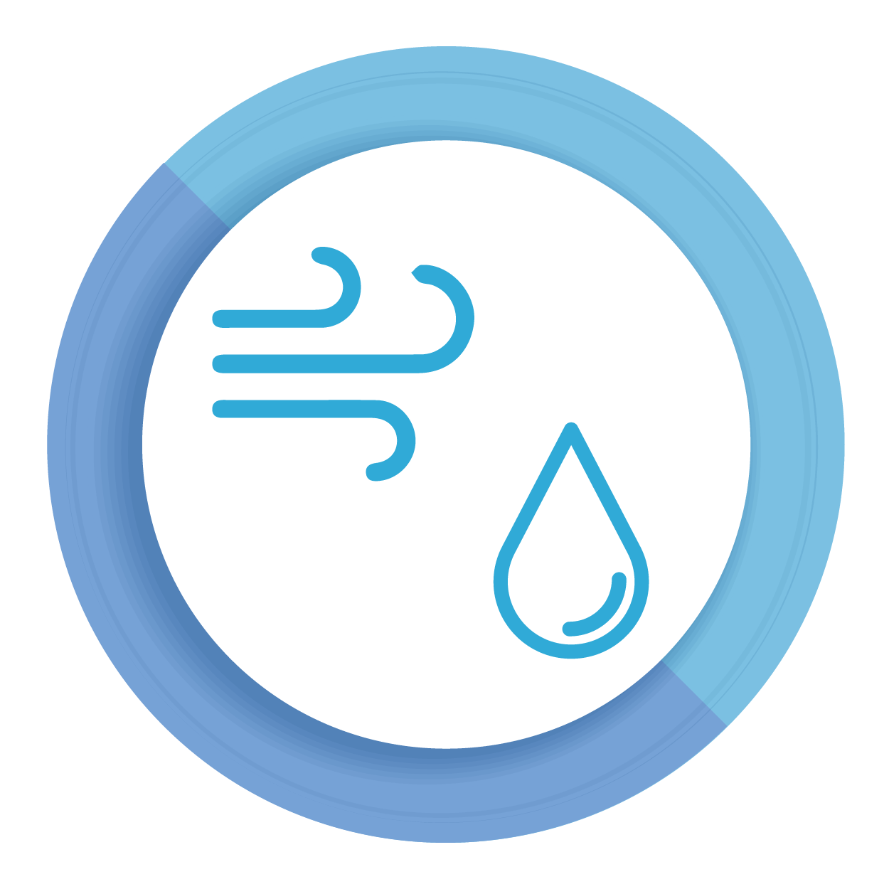 Air and Water Droplet Icons