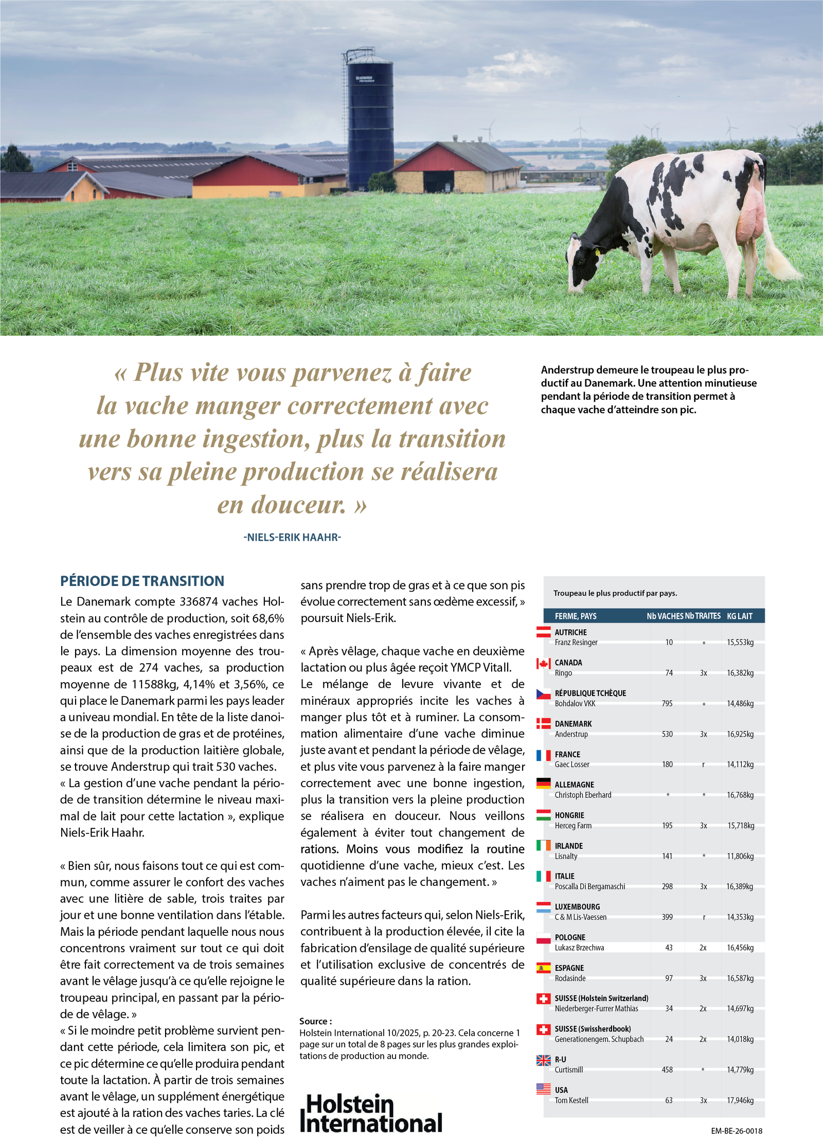 Vétérinaire agriculteur - YMCP Vitall - témoignage de Niels-Erik Haahr