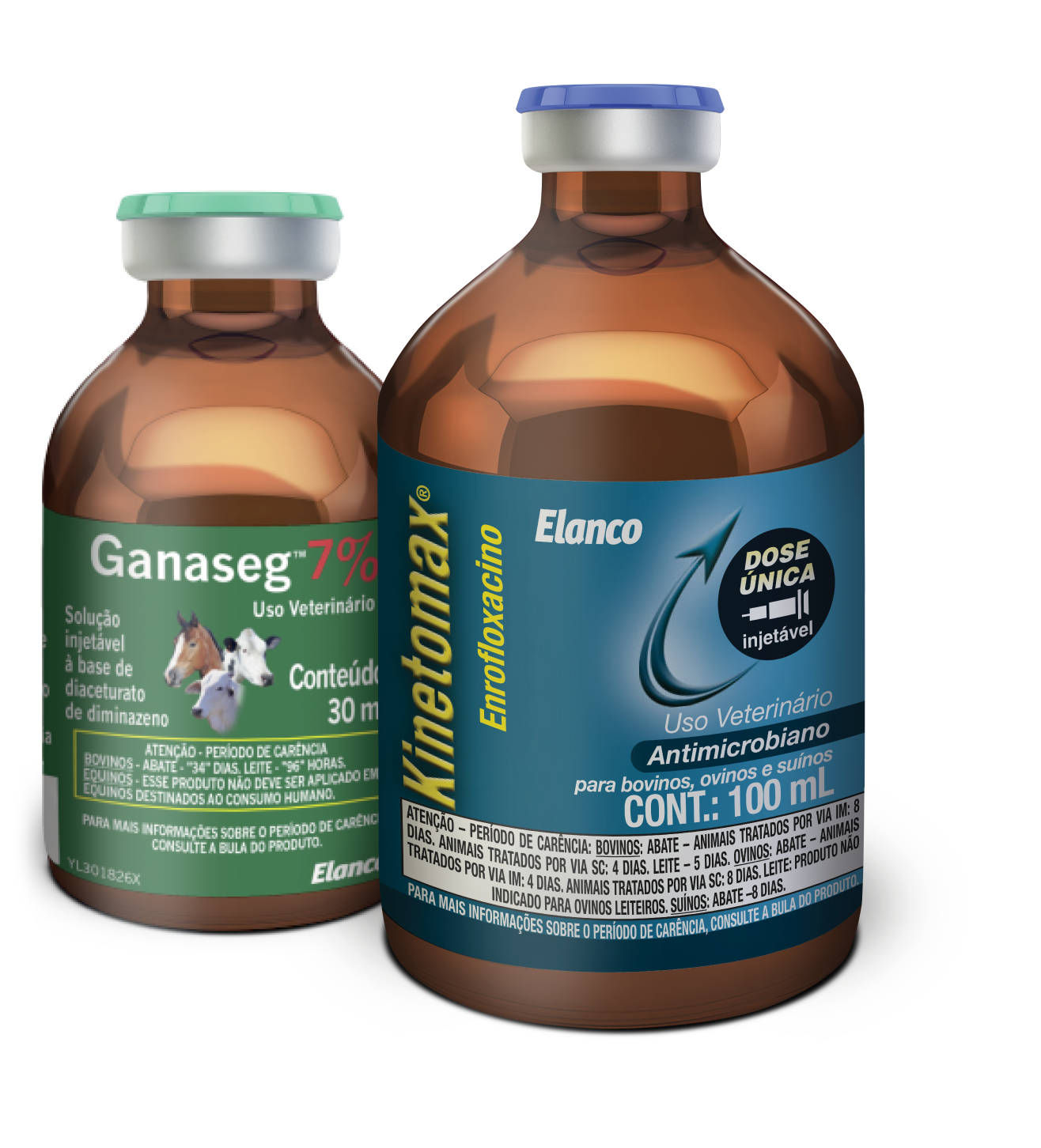 Embalagens de Ganaseg e Kinetomax 