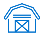Barn blue icon