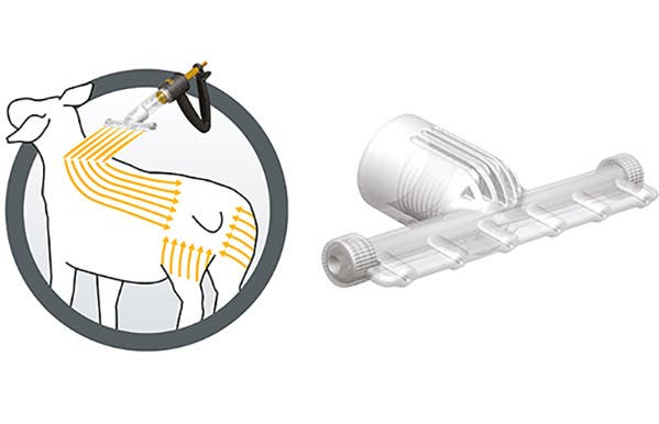 Crovect T bar nozzle for blowfly treatment