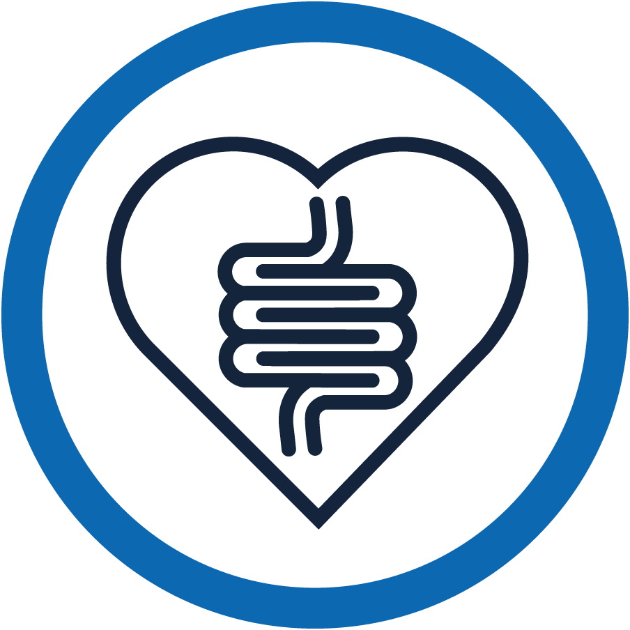 icône d'amélioration de l'intégrité intestinale et de la santé globale.