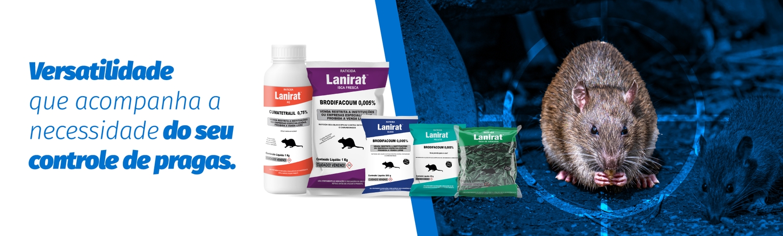 Lanirat™ - Verstailidade que acompanha a necessidade do seu controle de pragas