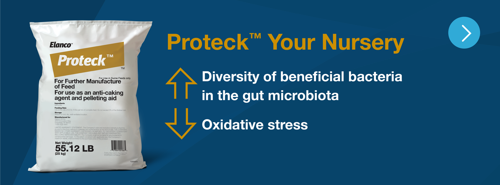 Image of Proteck packaging with the copy: Proteck Your Nursery, Increase diversity of beneficial bacteria in the gut microbiota and decrease oxidative stress