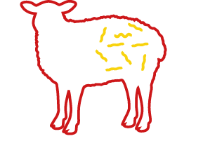 Sheep in the red zone for worm burden