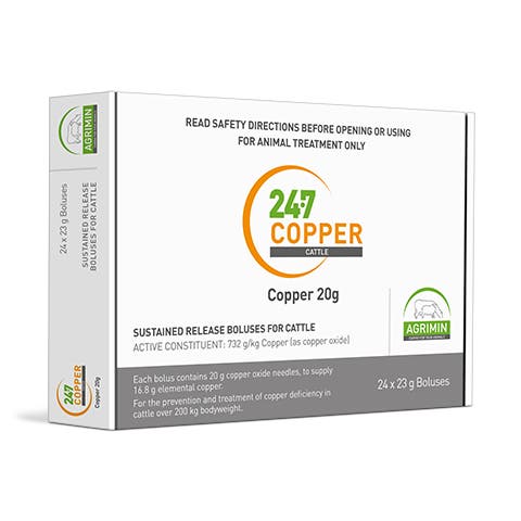 24·7 Copper 20g Boluses for Cattle | Elanco Australia