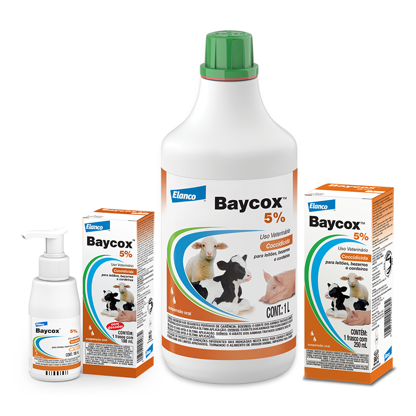Embalagens apresentações de Baycox 5%