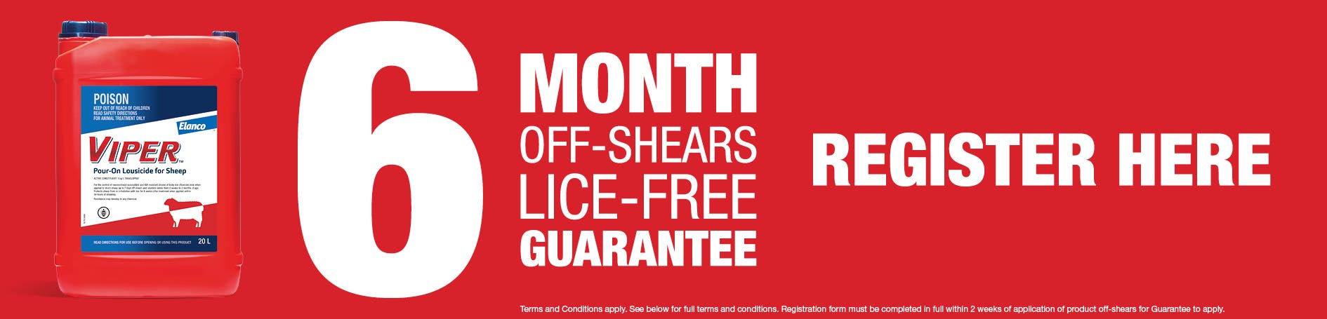 Viper Pour On - 6 Month Guarantee Register Here