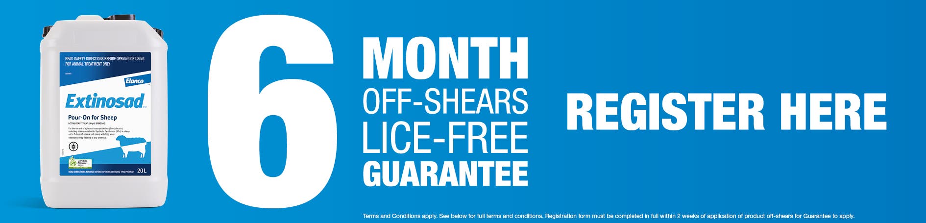 Extinosad Pour On - 6 Month Guarantee Register Here