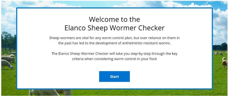 Elanco Sheep Wormer Checker to select which wormer when
