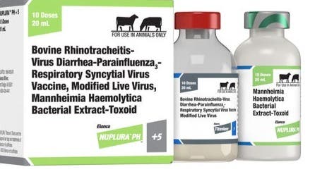 A box and bottles of Naplura PH+5 vaccine.
