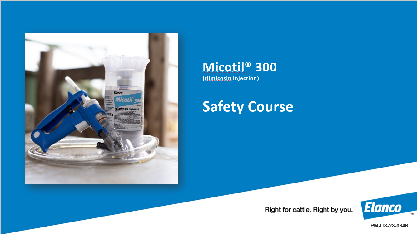 Micotil Injectable Training Center for Certification in Administering Micotil