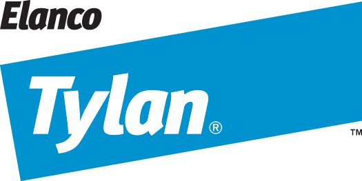 Tylan logo in white italicized text inside a slanted, bright blue rectangular block.