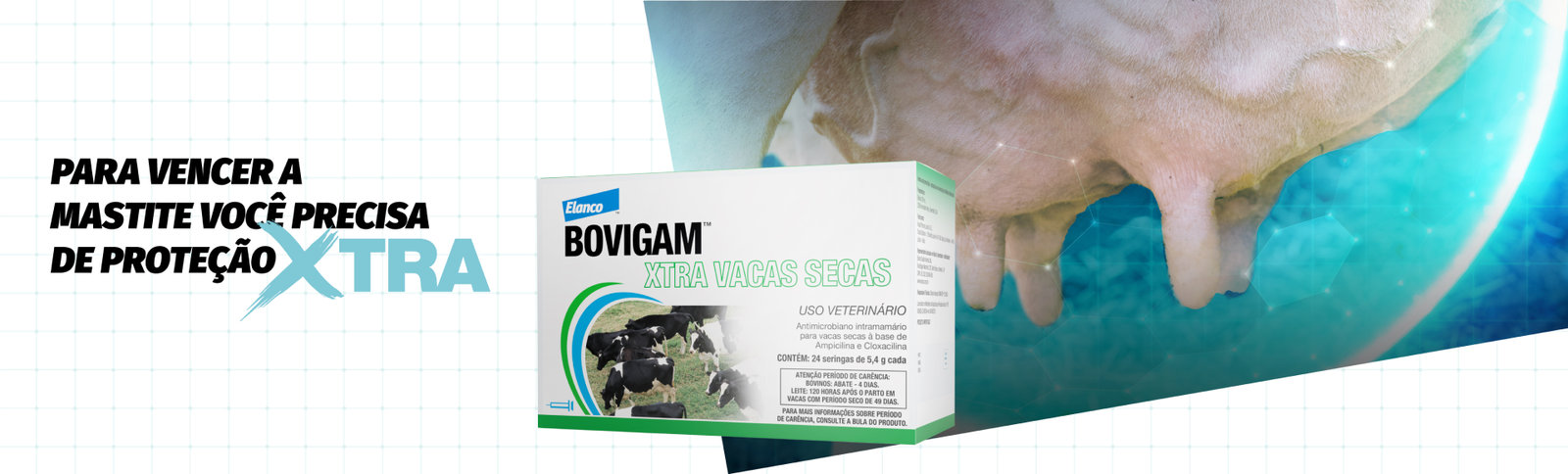 Para vencer a mastite você precisa de proteção xtra com Bovigam