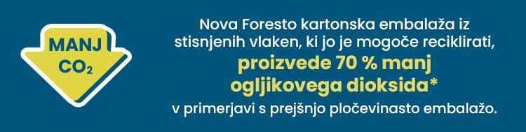 Nova Foresto kartonska embalaža je bolj trajnostna