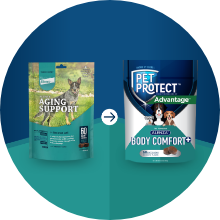 new pet protect comfort+ packaging
