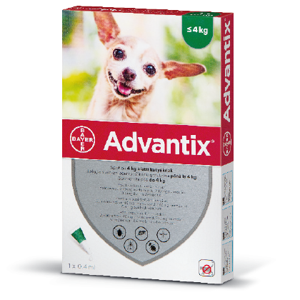 Advantix spot on 4 kg alatti kutyáknak 0,4 ml/pipetta