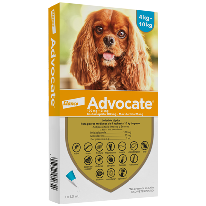 Advocate® para perros medianos de 4 kg hasta 10 kg de peso