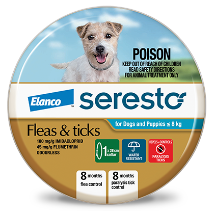Seresto for dogs and puppies up to 8 kg packshot