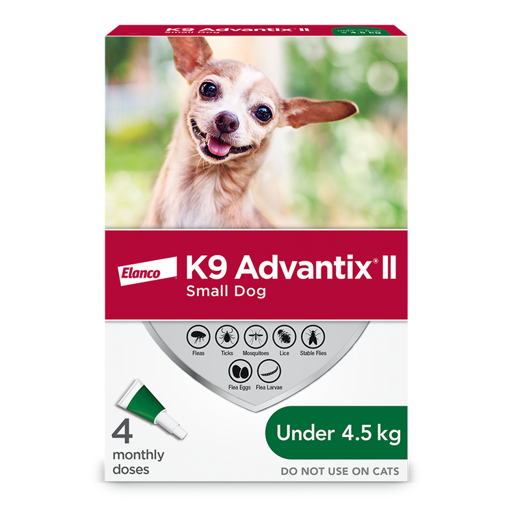 K9 Advantix®II Flea & Tick Protection for Small Dogs - 4 pack