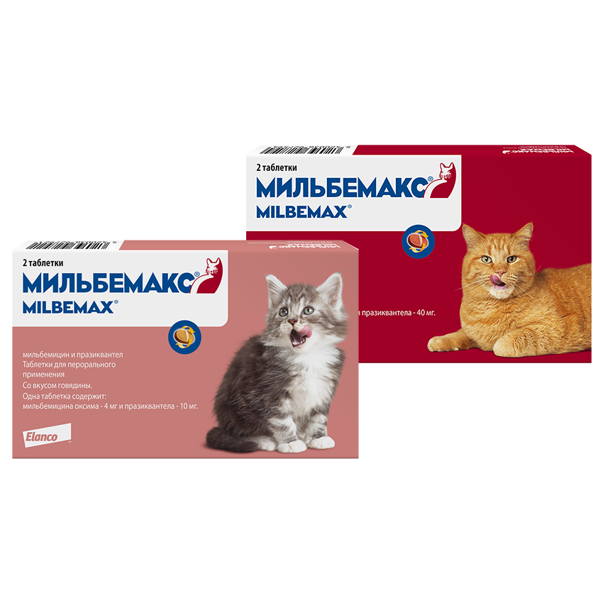 Упаковки Мильбемакс для кошек