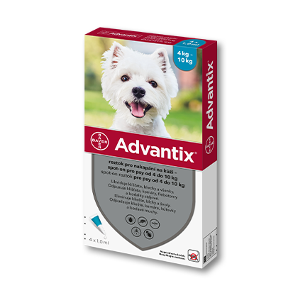Advantix® spot-on pro psy od 4 kg do 10 kg