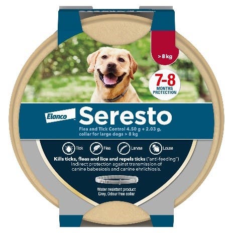 Seresto collar for large dogs in sustainable pack