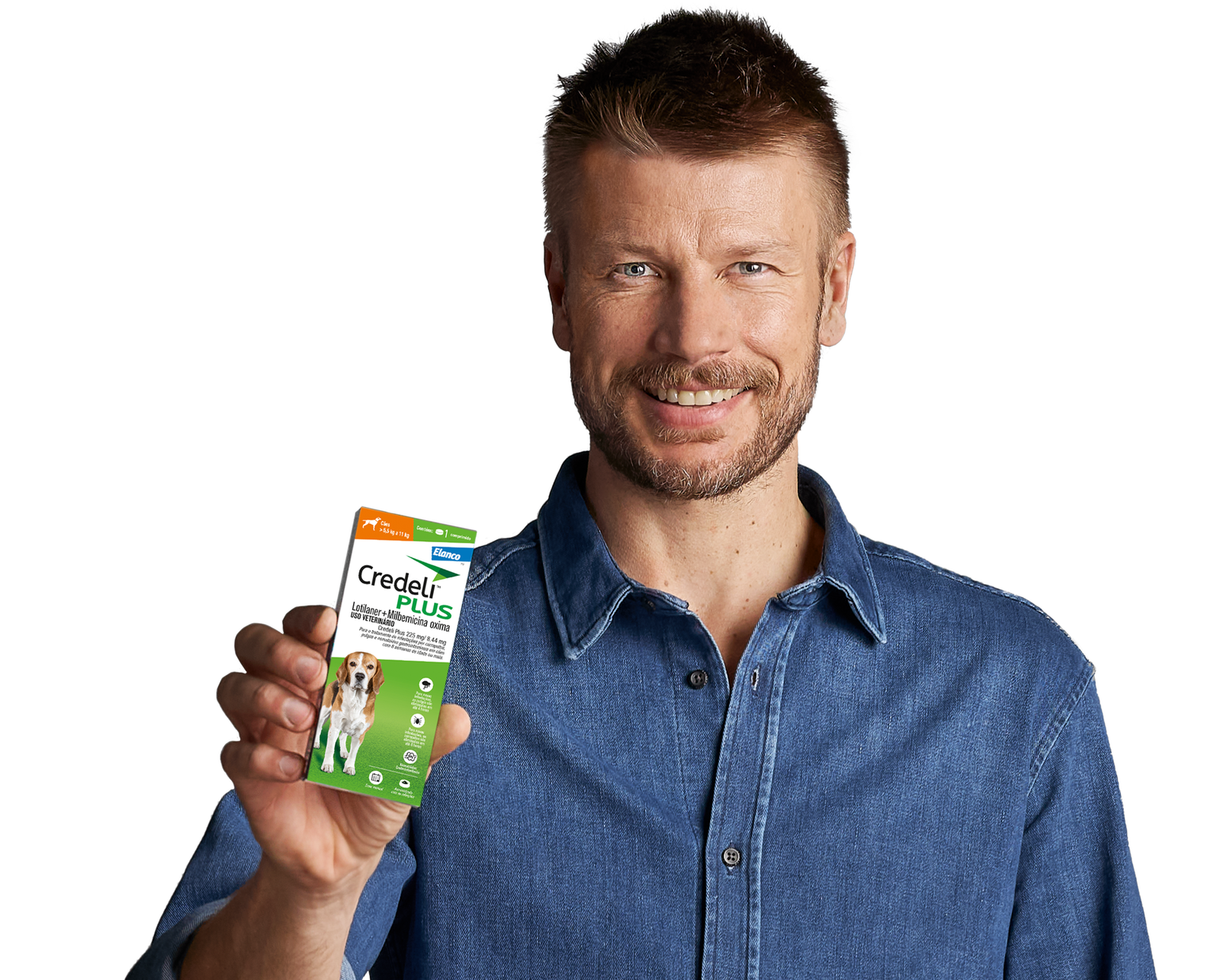 Rodrigo Hilbert + Embalagem de Credeli Plus