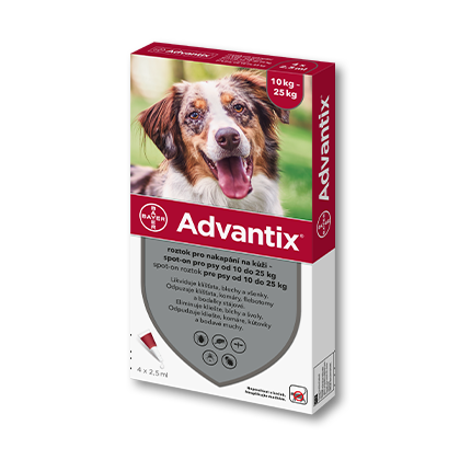 Advantix® spot-on pro psy od 10 kg do 25 kg