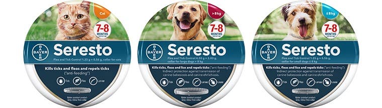 Seresto protects your pet against fleas and ticks for up to 8 months in a single application.